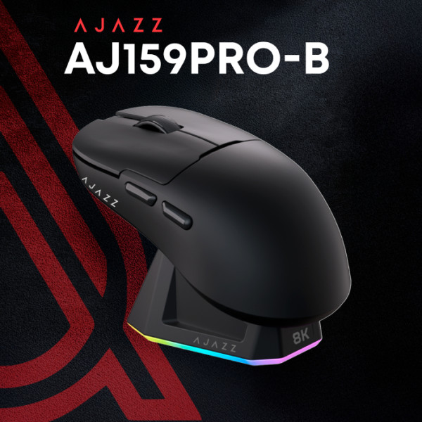 Фото - Миша бездротова ігрова Ajazz AJ159PRO -3 Mod-Black-Pixart 3395-8K (AJ159-PRO-B)