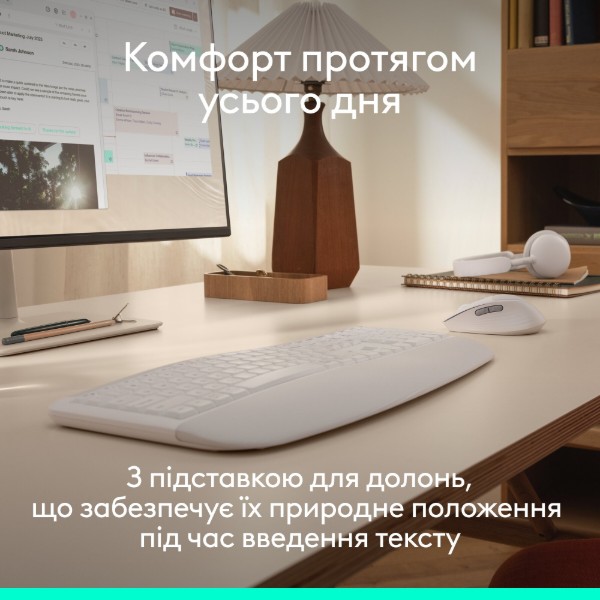 Фото - Клавиатура+мышь беспроводная Logitech Signature Comfort Plus MK880 Off-White (920-014033)