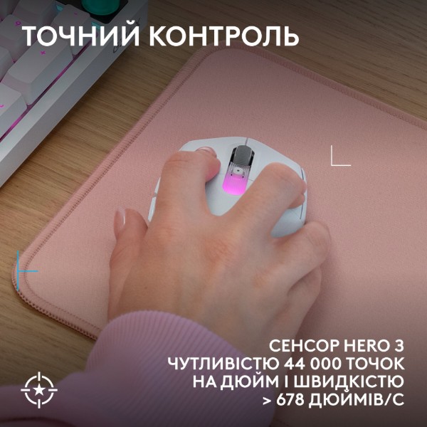 Фото - Миша бездротова ігрова Logitech G305 X Superlight White (910-007747)