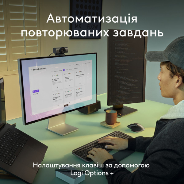 Фото - Клавіатура бездротова Logitech MX Keys S for Mac Space Grey (920-011637)