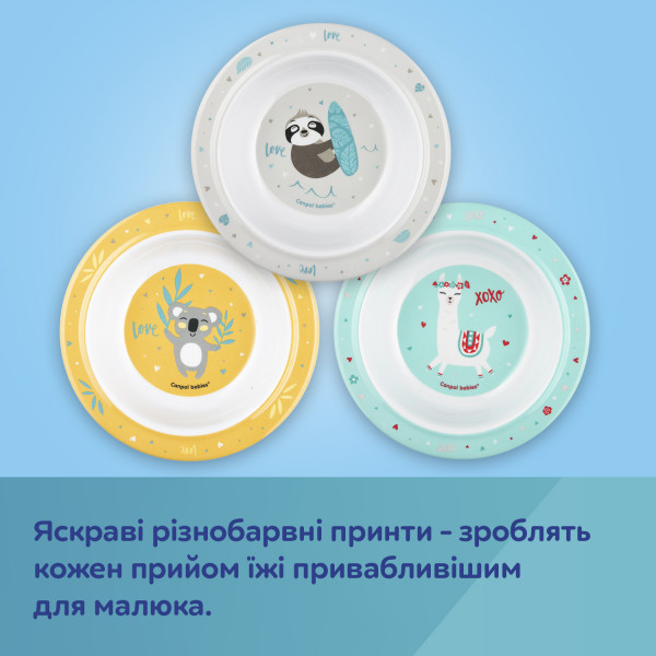 Фото - Тарелка для малыша Canpol babies 270 мл EXOTIC ANIMALS - желтая (4/519_yel)