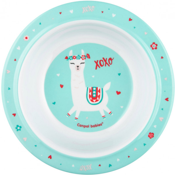 Фото - Тарілка для малюка Canpol babies 270 мл  EXOTIC ANIMALS - бірюзова (4/519_tur)