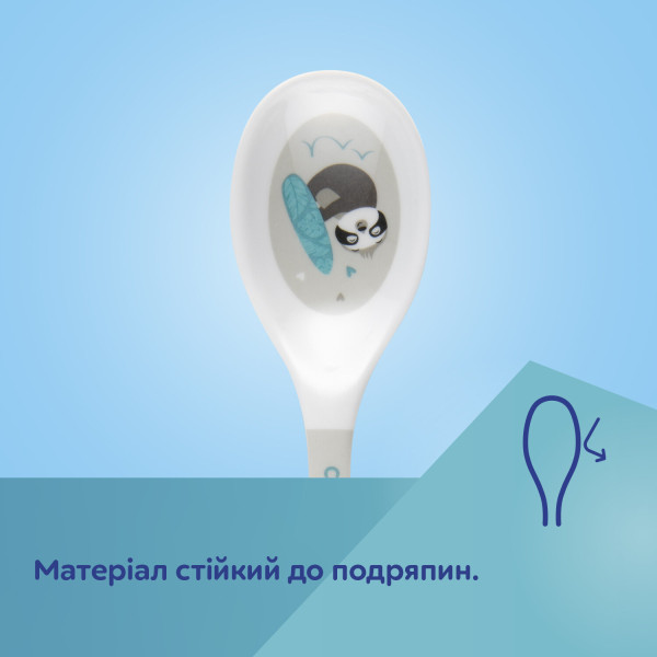 Фото - Набір дитячих столових приборів для малюка Canpol babies з меламiну 2 шт. EXOTIC ANIMALS - бірюзовий (4/530_tur)