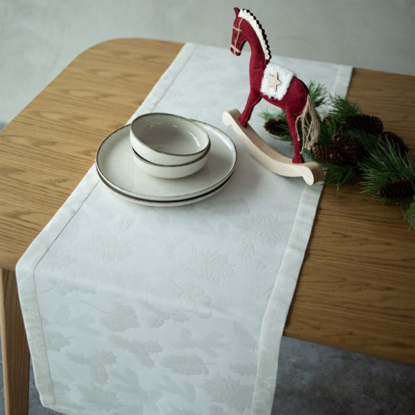 Фото - Скатерть раннер Едельвіка Рождество молочная 140х45 (337-24/00)
