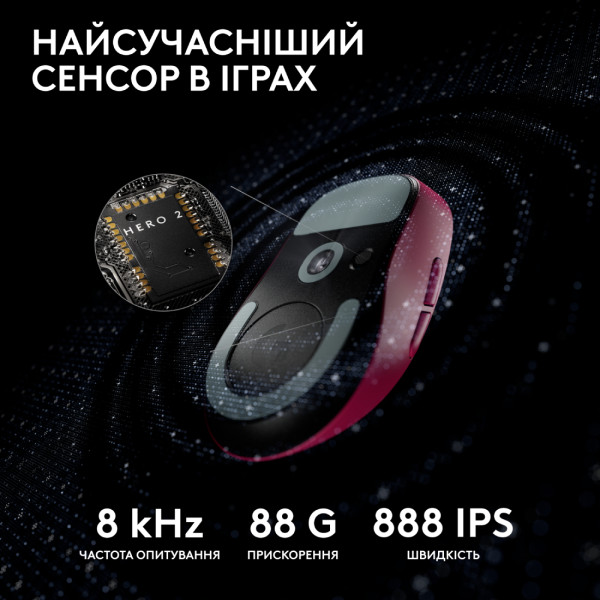 Фото - Миша бездротова ігрова Logitech G Pro X Superlight 2 LightSpeed Magenta (910-006797)