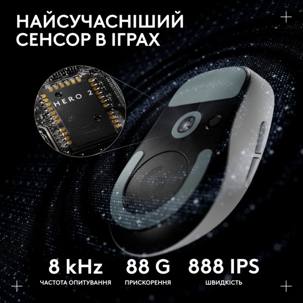 Фото - Миша бездротова ігрова Logitech G Pro X Superlight 2 DEX LightSpeed White (910-007365)