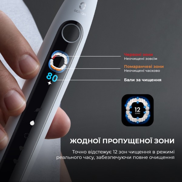 Фото - Зубна щітка електрична Oclean X Pro 20 Electric Toothbrush Green (6970810556902)