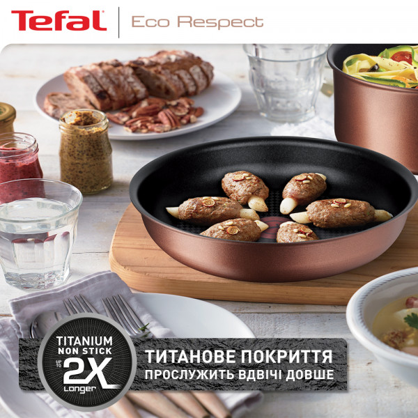 Фото - Набор сковород со съемной ручкой Tefal L6759103 Ingenio Eco Respect 3 пр.