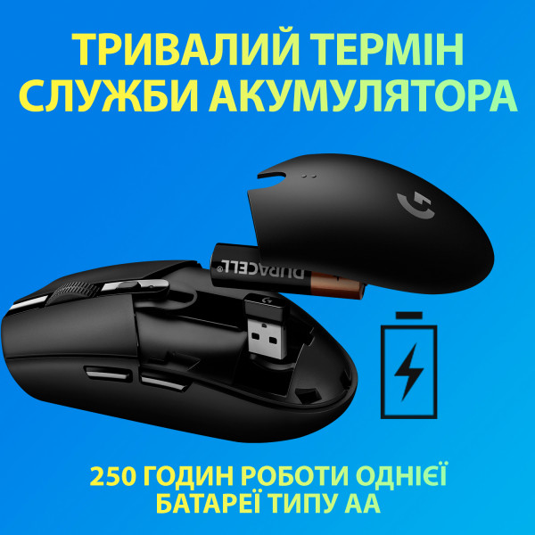 Фото - Мышь беспроводная игровая Logitech G305 Lightspeed Blue (910-006014)