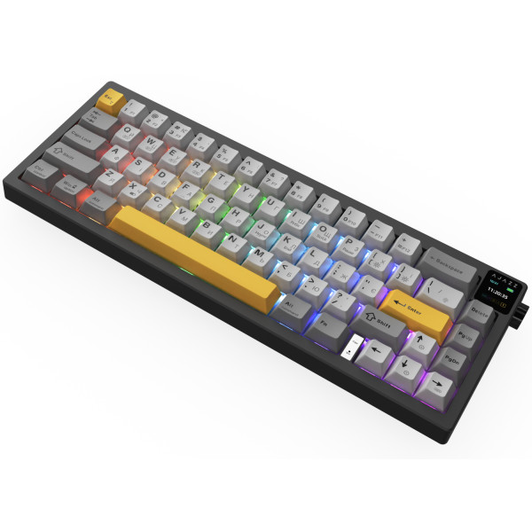 Фото - Клавіатура бездротова ігрова Ajazz AK650 Flying Fish Switch Black RGB With Screen (AK650-FF-BGY)