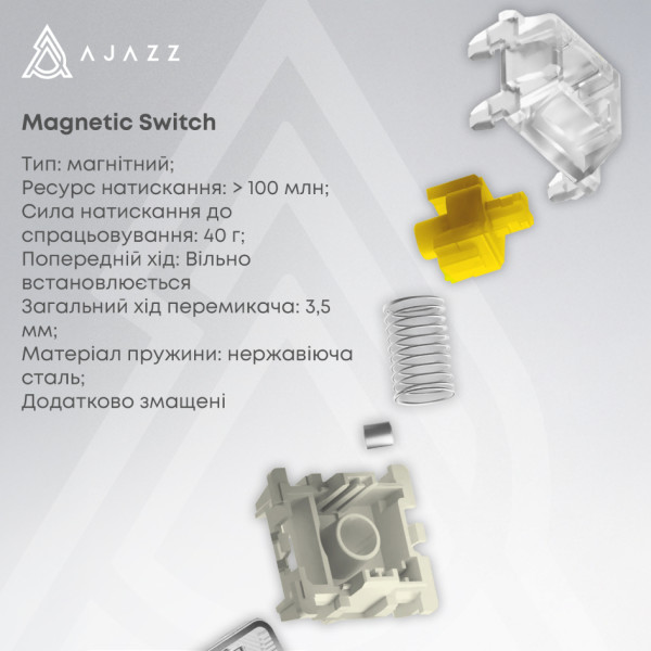 Фото - Клавіатура дротова ігрова Ajazz AK680 MAX (AK680-WM-W-A)