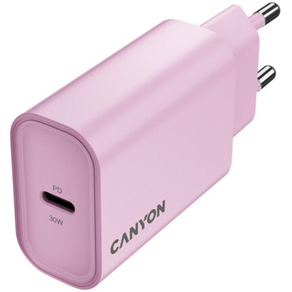Фото - Сетевое зарядное устройство Canyon OnCharge 30CL 1xPD Type-C 30W Pink (CNE-CHA30CLPK)