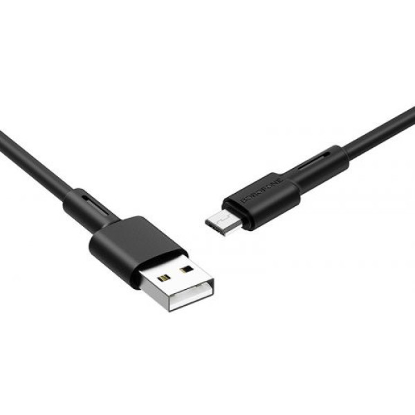 Фото - Кабель BOROFONE BX31 USB to Micro 2.4A, 1m Black (6931474710376)