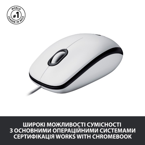 Фото - Миша дротова Logitech M100 White (910-005004/910-001605)