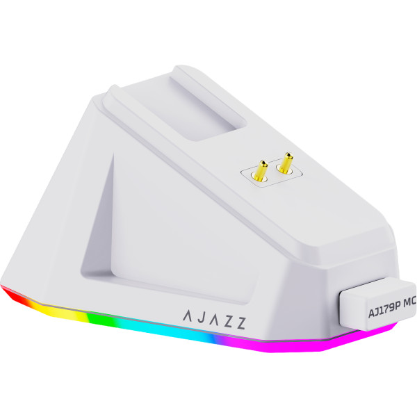 Фото - Мышь беспроводная игровая Ajazz AJ179P MC Charging Dock Wireless White (AJ179P-MC-W)