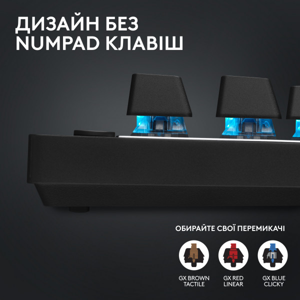 Фото - Клавиатура беспроводная игровая Logitech G Pro X TKL LightSpeed Black (920-012136)