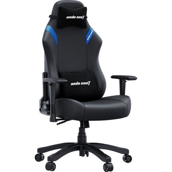 Фото - Крісло для геймерів Anda Seat Luna Size L Black/Blue PVC (AD18-44-BS-PV)