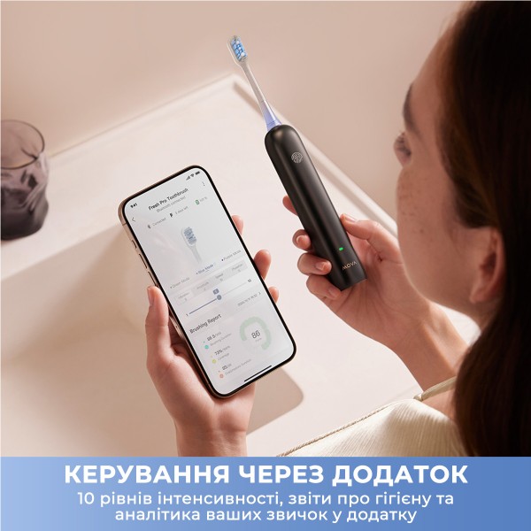 Фото - Зубная щетка электрическая Mova Fresh Pro Black (ATB15A-BK)