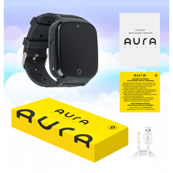 Фото - Уцінка - Дитячий годинник Aura A200 Tracker/WIFI Black (AUR-A200-B)