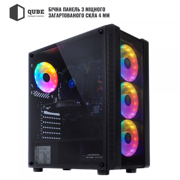 Фото - Системный блок QUBE QB Ryzen 5 3600 GT 1030 2GB 161Win (Ryzen53600GT10302GB161Win)