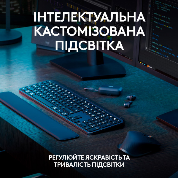 Фото - Клавіатура бездротова Logitech MX Keys S Wireless Graphite (920-011593)