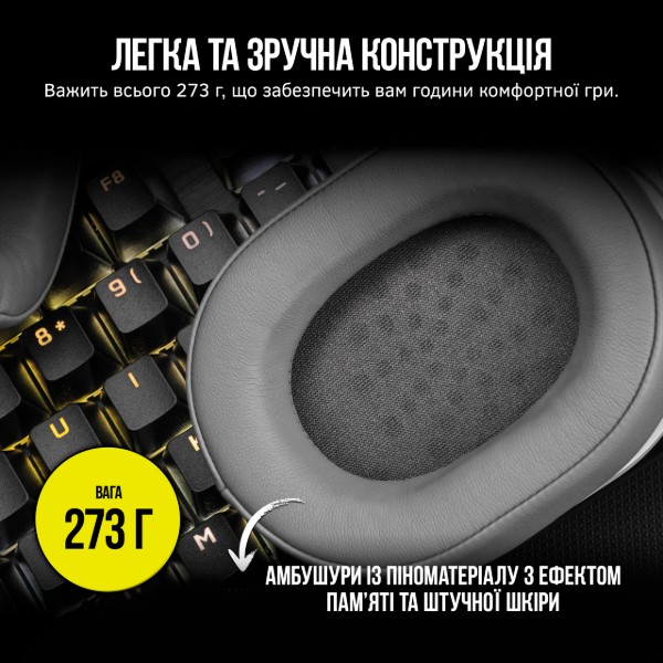 Фото - Гарнитура проводная игровая Corsair HS55 Surround Headset White (CA-9011266-EU)