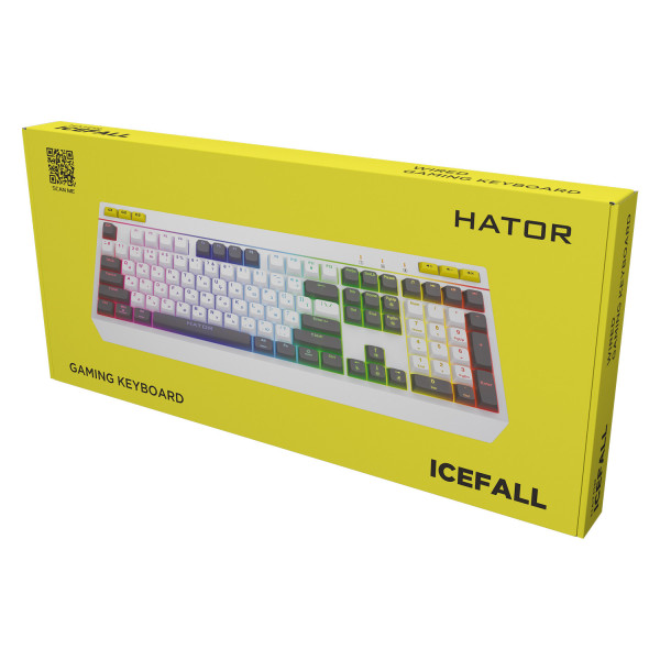 Фото - Клавиатура проводная игровая Hator Icefall USB White/Gray (HTK405UA)