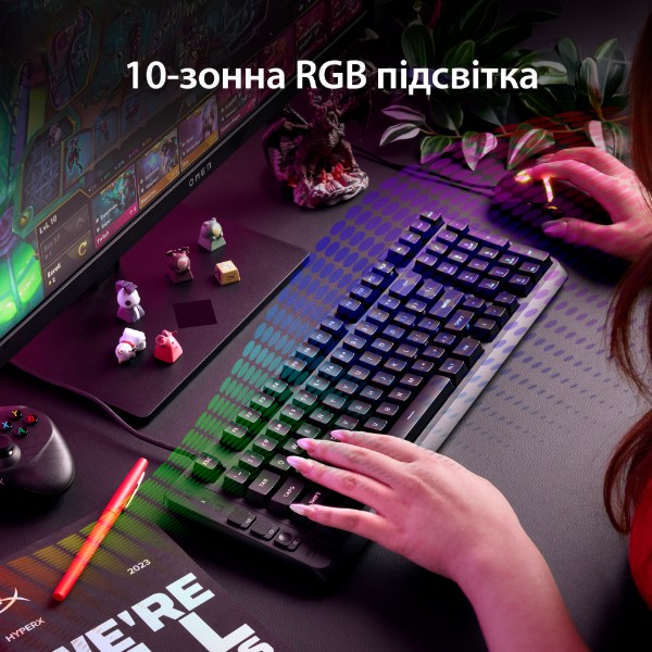 Фото - Клавиатура проводная игровая HyperX Eve 1800 USB Black (B7JE0AA)
