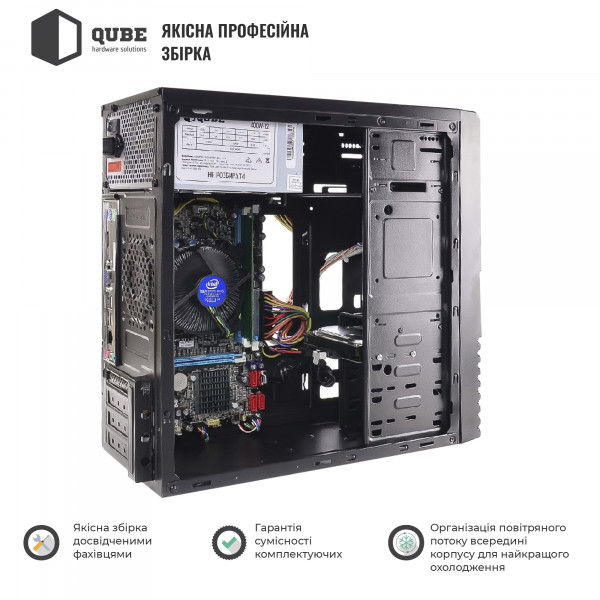 Фото - Системный блок QUBE QB i3 14100 B5 3241Win (i314100B53241Win)
