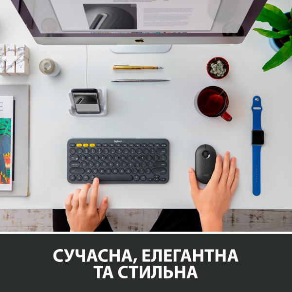 Фото - Мышь беспроводная Logitech Pebble M350 USB Black (910-005718)