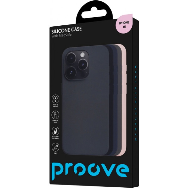 Фото - Чохол для смартфону  Silicone Case with Magnetic Ring iPhone 15 Light Pink (PCSMIP150024)