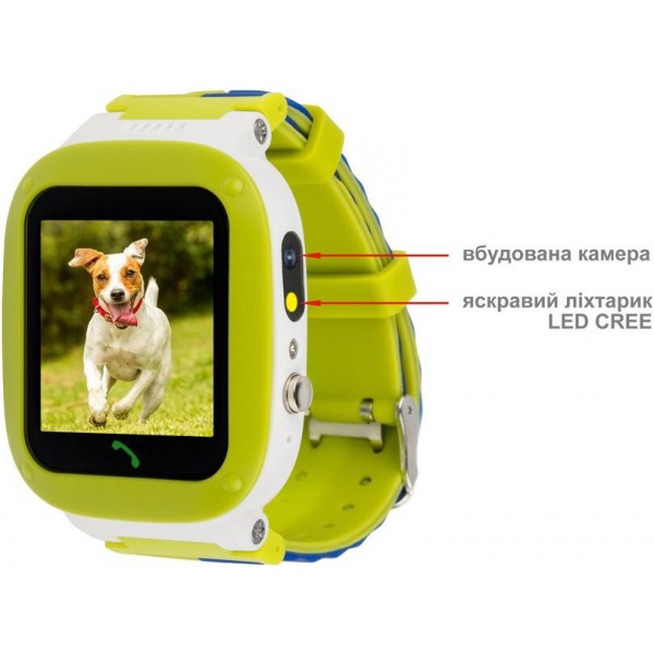 Фото - Уцінка - Дитячий годинник AmiGo GO004 Splashproof Camera+LED Green #