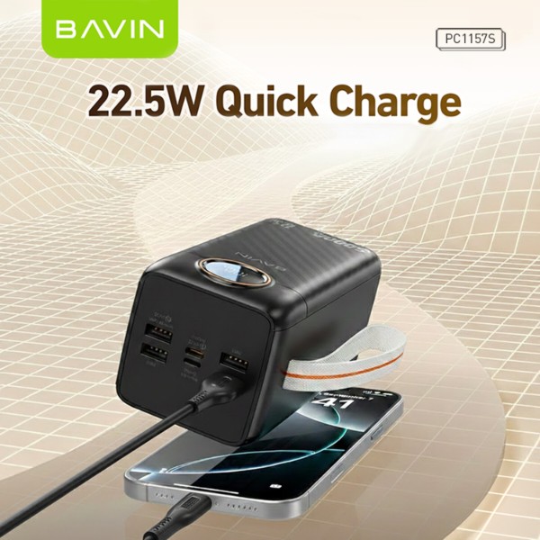 Фото - Батарея мобильная Bavin PC1157S 50000 mAh FAST CHARGING 22.5W Black (Y-PC1157S-BK)