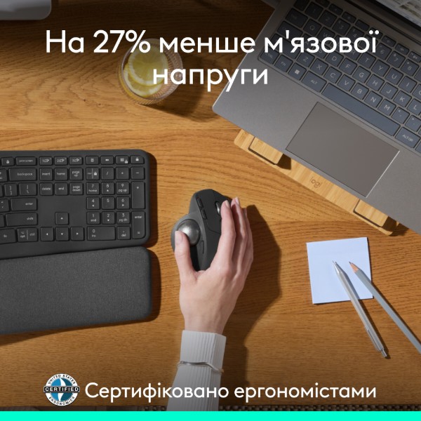 Фото - Миша бездротова Logitech MX Ergo S Advanced Wireless Trackball Graphite (910-007260)
