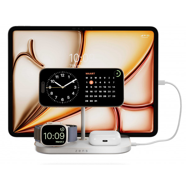 Фото - Бездротовий зарядний пристрій Zens 4-in-1 Wireless Charger White (ZEDC29W/00)