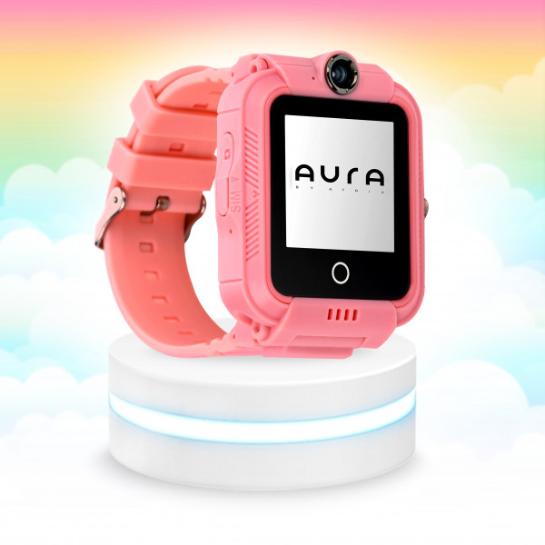 Фото - Детские часы Aura A400 4G Tracker/WIFI Pink (AUR-A400-P)