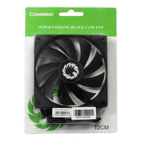 Фото - Уцінка - Корпусний вентилятор Gamemax 120mm Black (GMX-WFBK-BK)