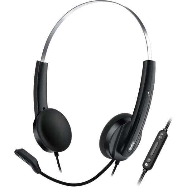 Фото - Гарнітура дротова Genius HS-220U Black USB 2.4m (31710020402)