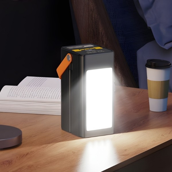 Фото - Батарея мобільна HOCO DB49 Action 22.5W +вбудовані кабелі +LED 100000 mAh Black (715352)