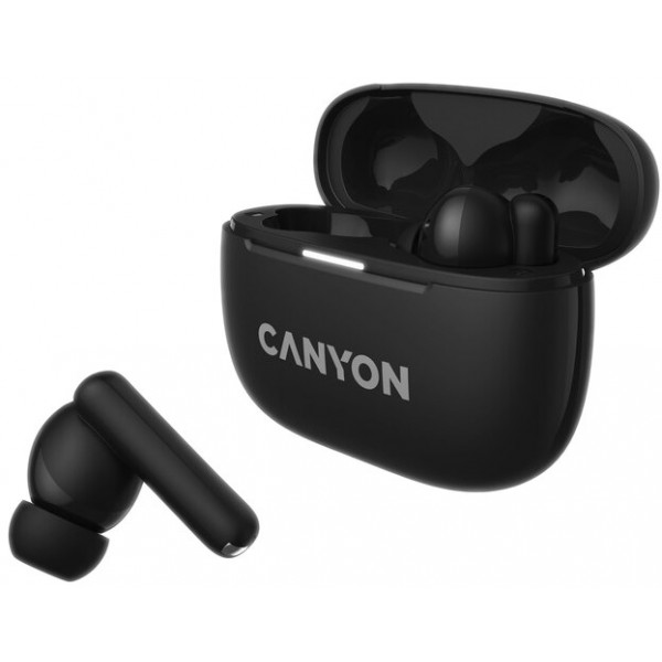 Фото - Навушники вкладиші бездротові TWS Canyon OnGo TWS-10 ANC ENC Deep Black (CNS-TWS10B)