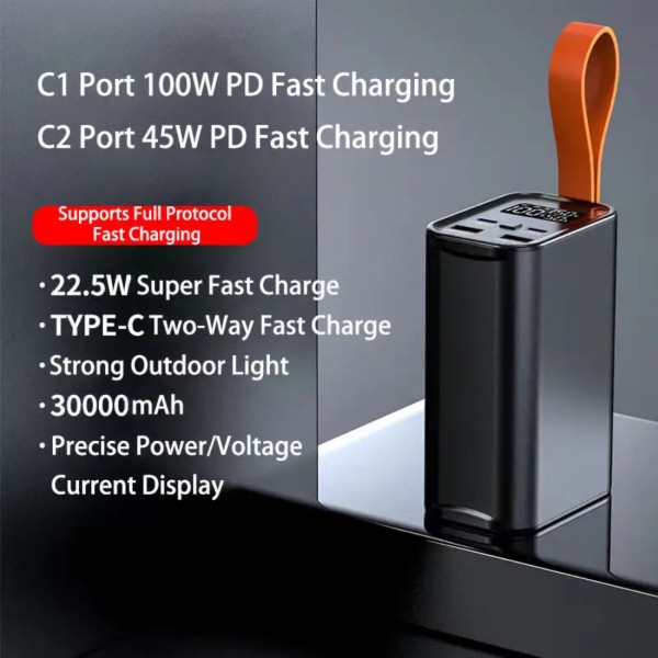 Фото - Батарея мобильная ATRIA Powerbank USB-C 100W 60000mAh (WPD-101)