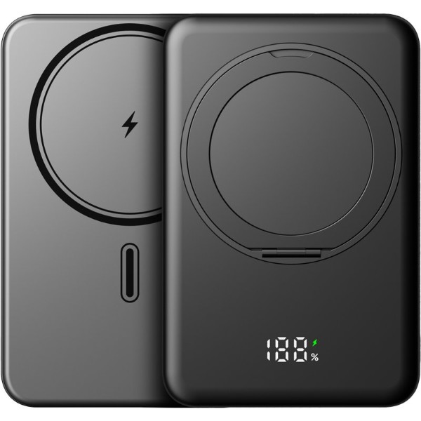 Фото - Батарея мобільна Gelius HOLDIX GP-PBW302 Magnetic Wireless Charge 15W 10000mAh Black (100988)