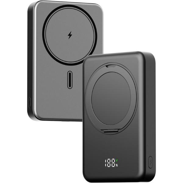 Фото - Батарея мобільна Gelius HOLDIX GP-PBW302 Magnetic Wireless Charge 15W 10000mAh Black (100988)