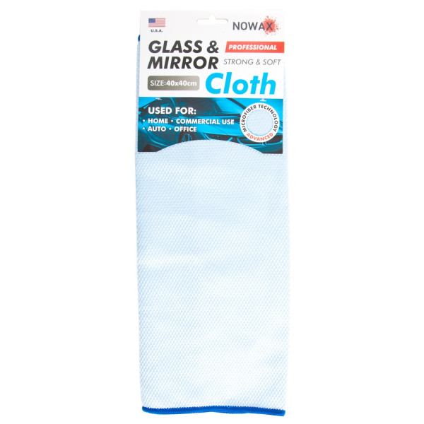 Фото - Автомобільна серветка NOWAX For Glass & Mirror 40x40 см синя (NX61440)