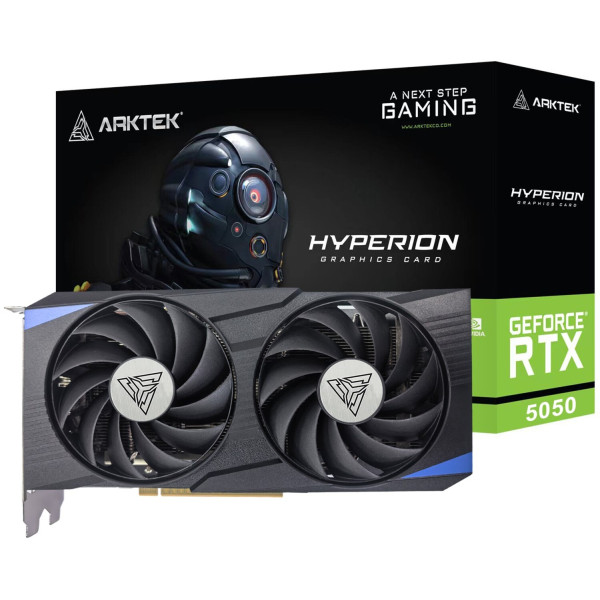 Фото - Видеокарта Arktek NVIDIA GeForce RTX5050 GDDR6 8GB Dual Fan (AKN5050D6S8GH1)