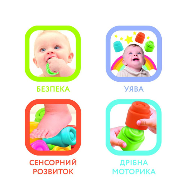 Фото - Сортер Clementoni з конструктором Clementoni Sensory Car серія Soft Clemmy 8 деталей (17315)