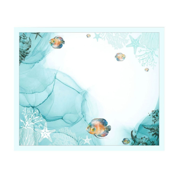 Фото - Скатерть прямоугольная Home Line полупанама Лазурный мир 120х150 см бирюзовый (196799)