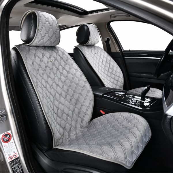 Фото - Комплект накидок на сидіння автомобіля CarLife Turbo grey 2 шт. (SC30202)