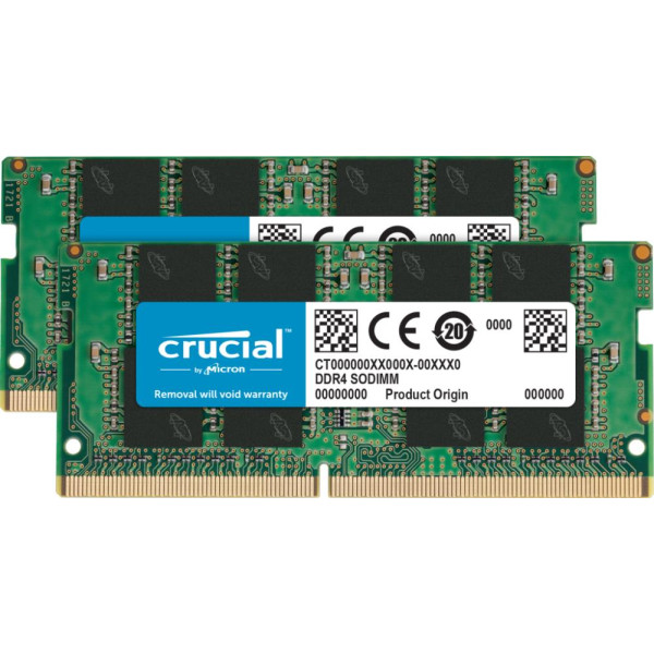 Фото - Память DDR Crucial Micron 32GB PC25600 DDR4 SO KIT2 (CT2K16G4SFRA32A)