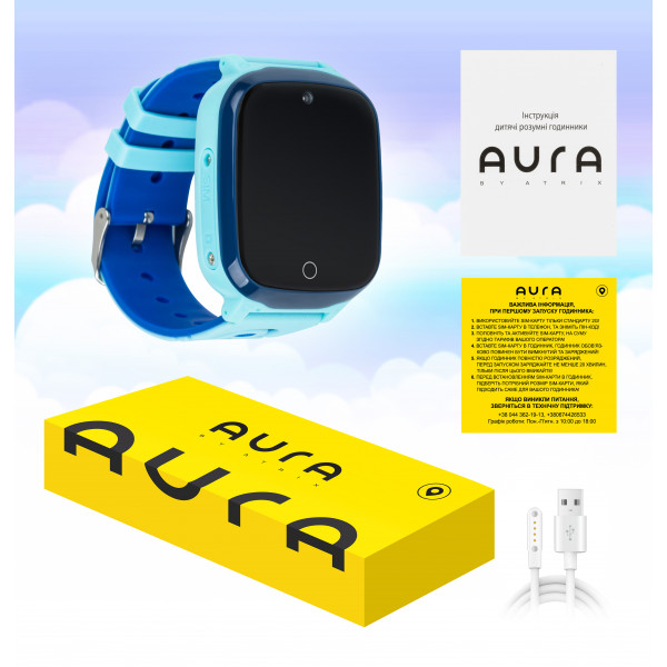 Фото - Дитячий годинник Aura A200 Tracker/WIFI Blue (AUR-A200-BL)